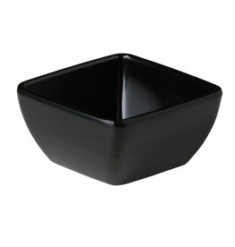 Stylepoint Melamine gebogen vierkant bakje zwart 8,9 x 8,9 x 4,5 cm