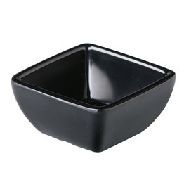 Stylepoint Melamine curved square bowl black 6,3 x 6,3 x 3 cm