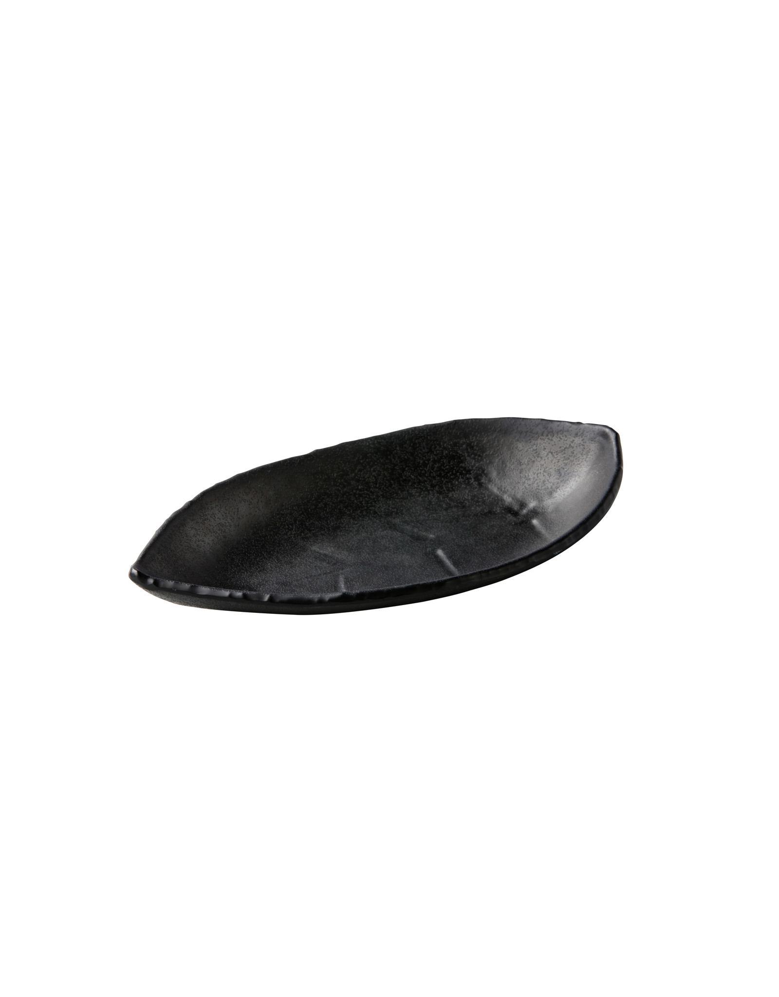 Stylepoint leaf-shaped dish black 22x13cm