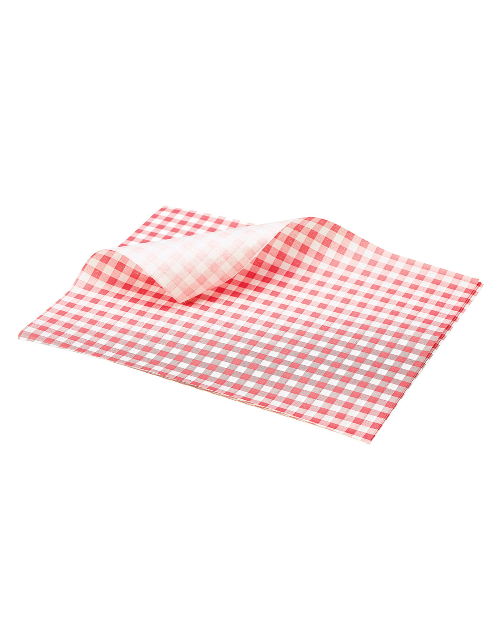 Stylepoint Greaseproof paper red gingham 25 x 20 cm 1000pcs