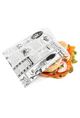 Stylepoint Greaseproof paper bag "Newspaper white" 500 pcs