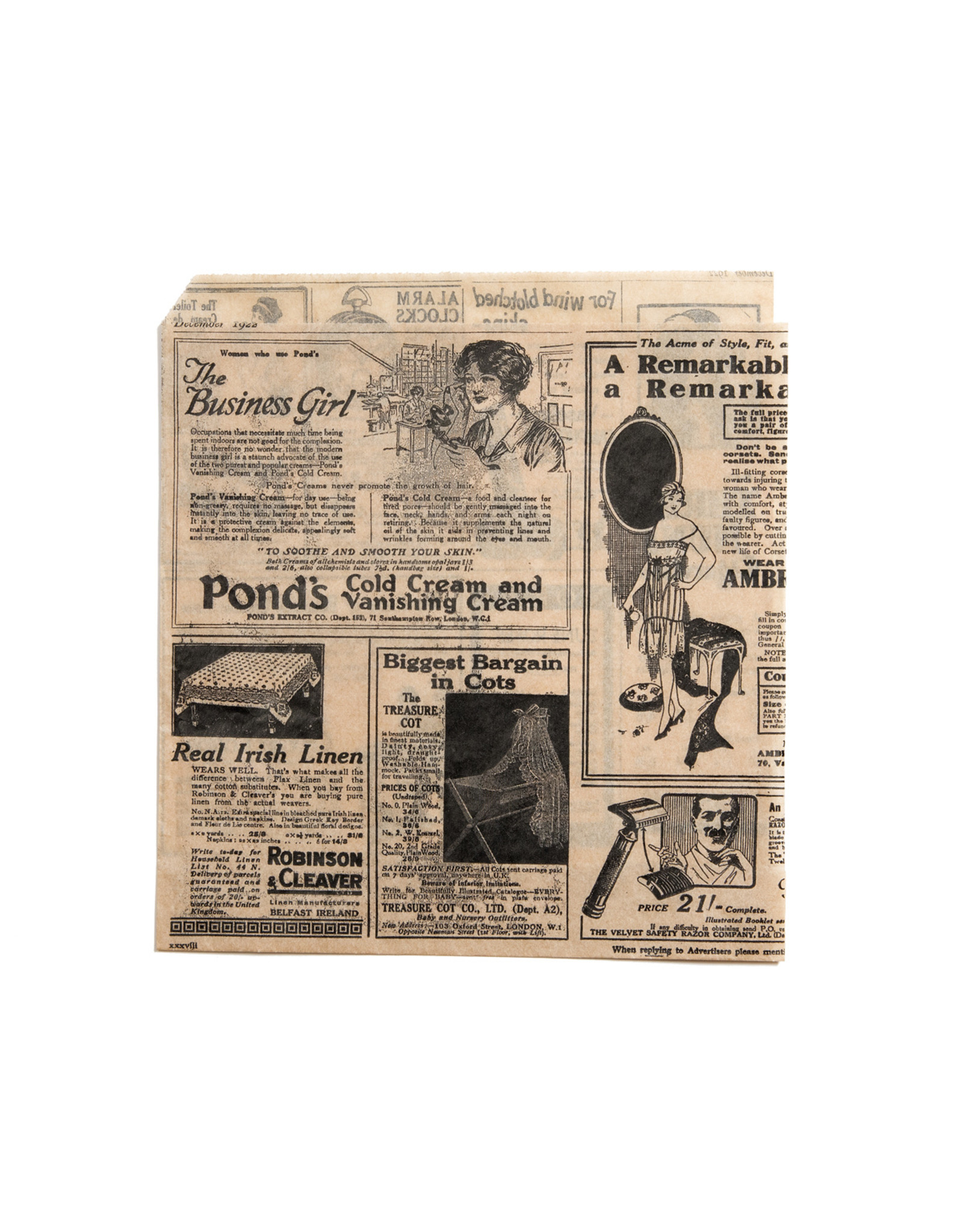 Stylepoint Vetvrij papier zak"Newspaper Brown"18x17cm 500-pak