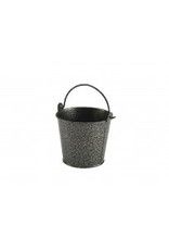 Stylepoint Galv. steel hammered serving bucket silver 10 cm