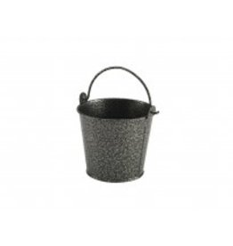 Stylepoint Galv. steel hammered serving bucket silver 10 cm