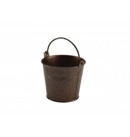 Stylepoint Galv. steel hammered serving bucket copper 10 cm