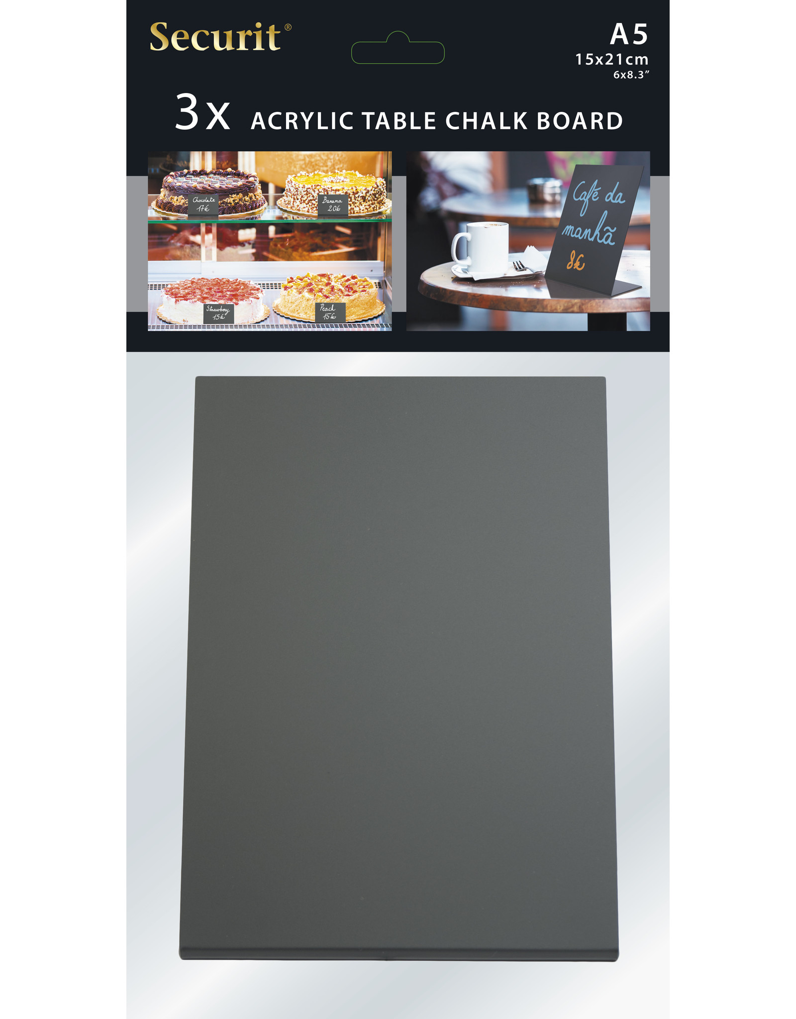 Stylepoint Table chalk board L-shaped set 3 pcs A5