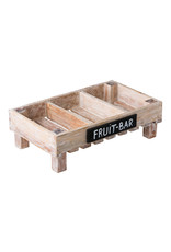 Stylepoint Houten 3-vaks krat met krijtbord 50 x 30 x 15 cm