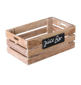 Stylepoint Mangowood crate with chalkboard 50 x 30 x 20 cm