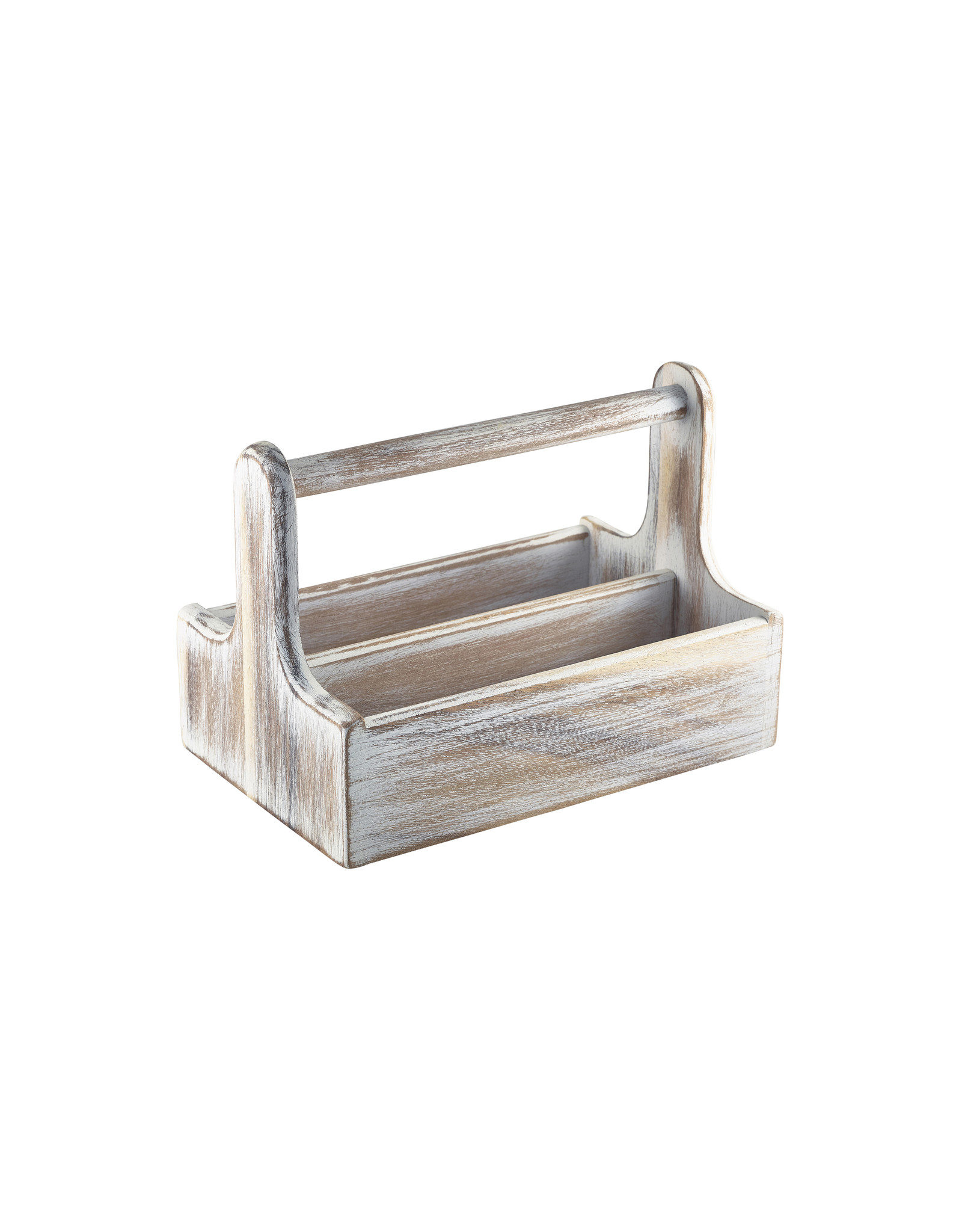 Stylepoint Wooden table caddy handled white 25x15,3x18cm