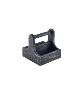 Stylepoint Wooden table caddy small handled black