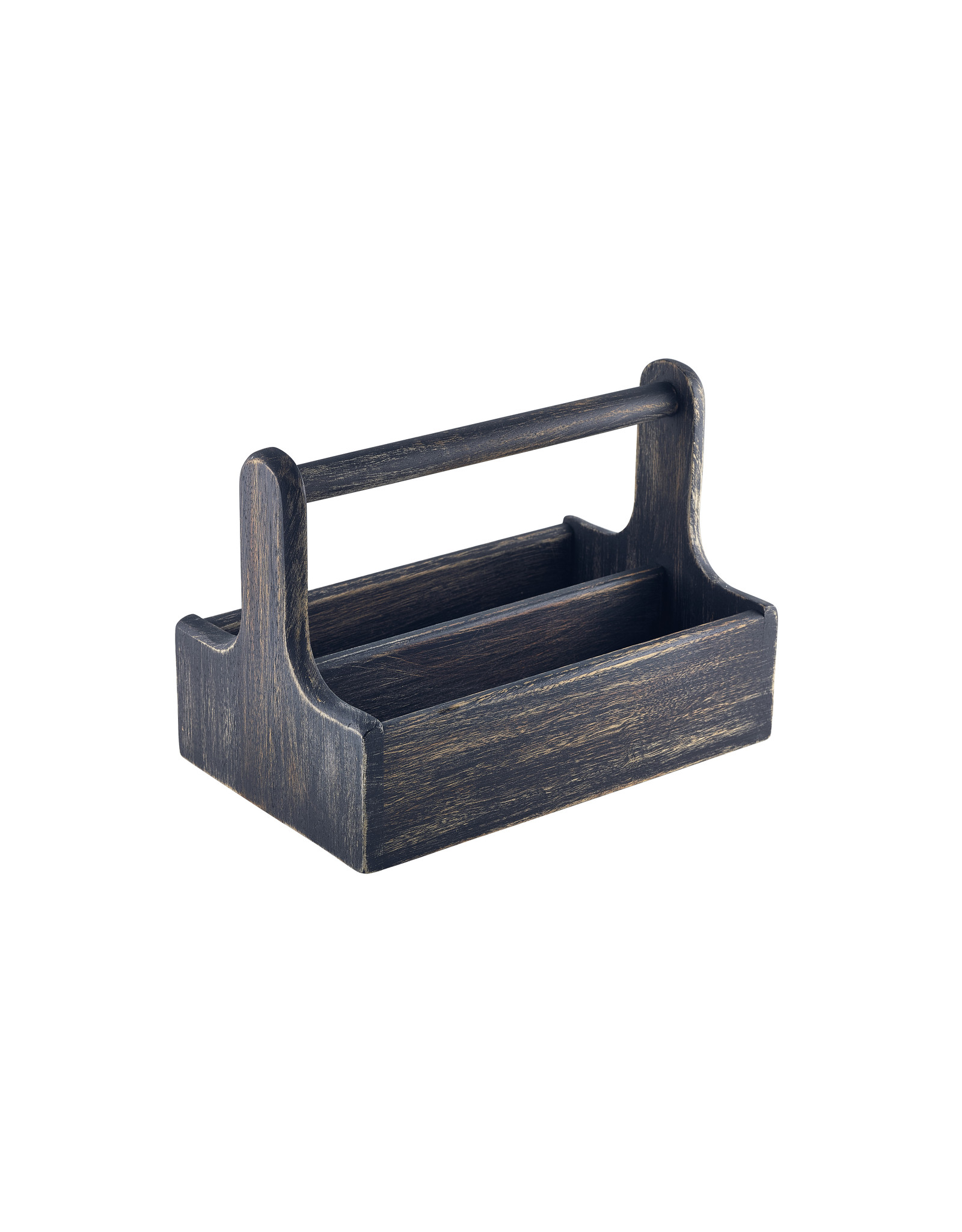 Stylepoint Houten tafelcaddy m/handvat zwart 25x15,3x18 cm