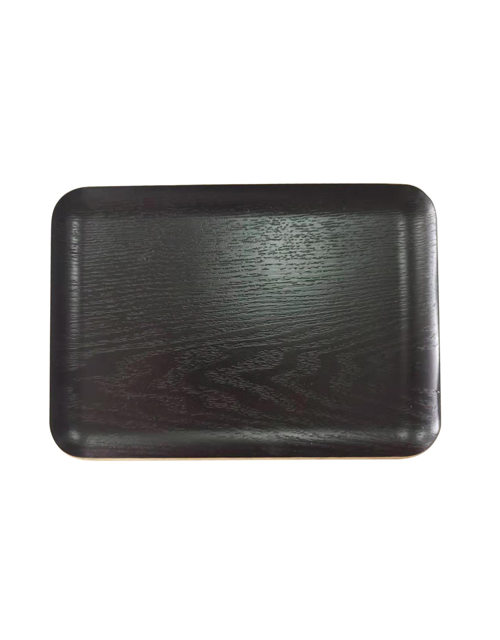 Teaclassix Rectangular tray non-slip 27x20cm Black Wood