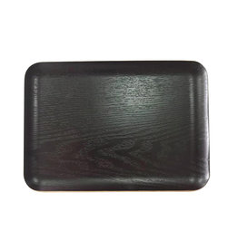 Teaclassix Rectangular tray non-slip 27x20cm Black Wood