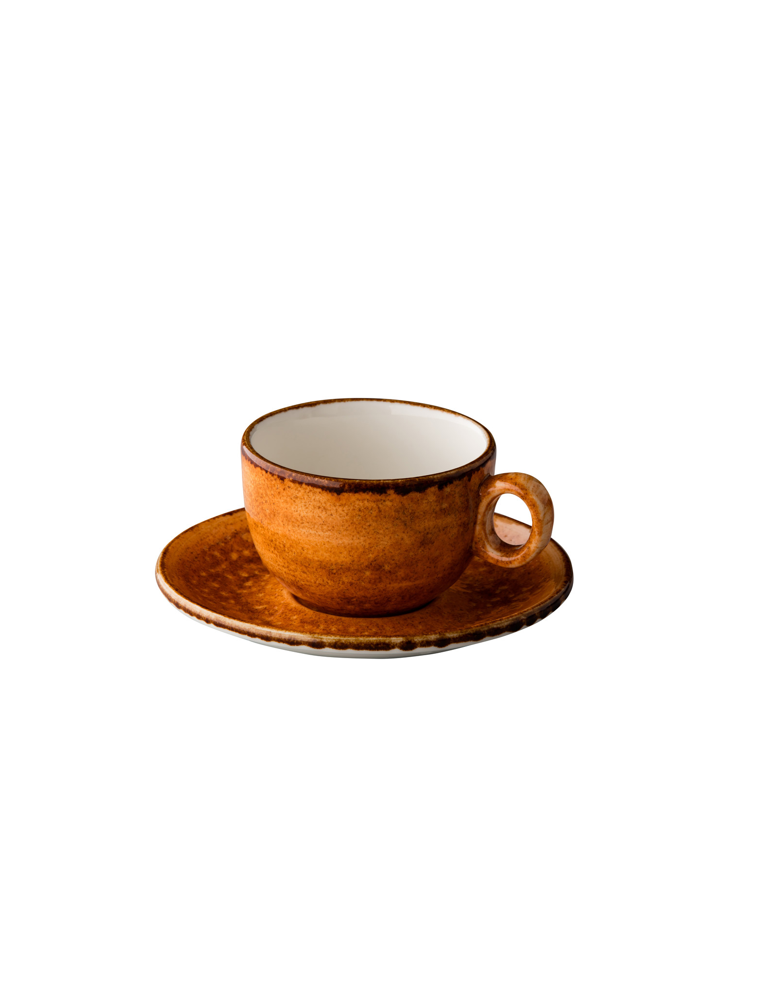 Stylepoint Jersey koffie/cappuccino kop stapelbaar oranje 200 ml