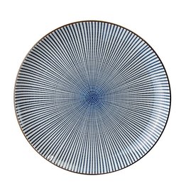 Tokyo Design Studio Sendan Blue round Plate 25x3cm