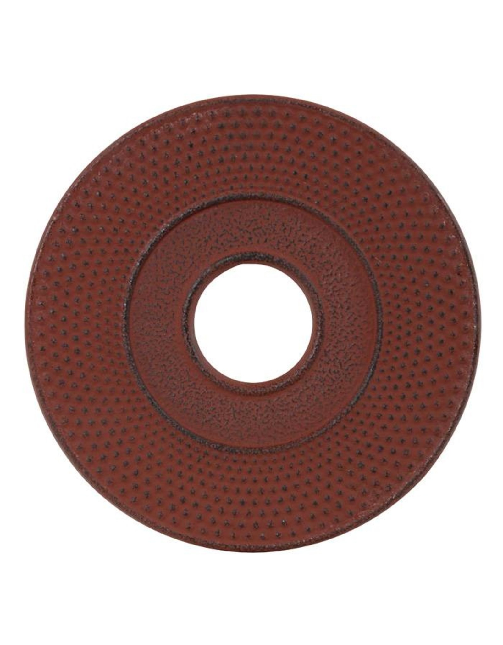 Teaclassix Round cast-iron coaster for the Teaclassix cast-iron teapot, 14cm, red