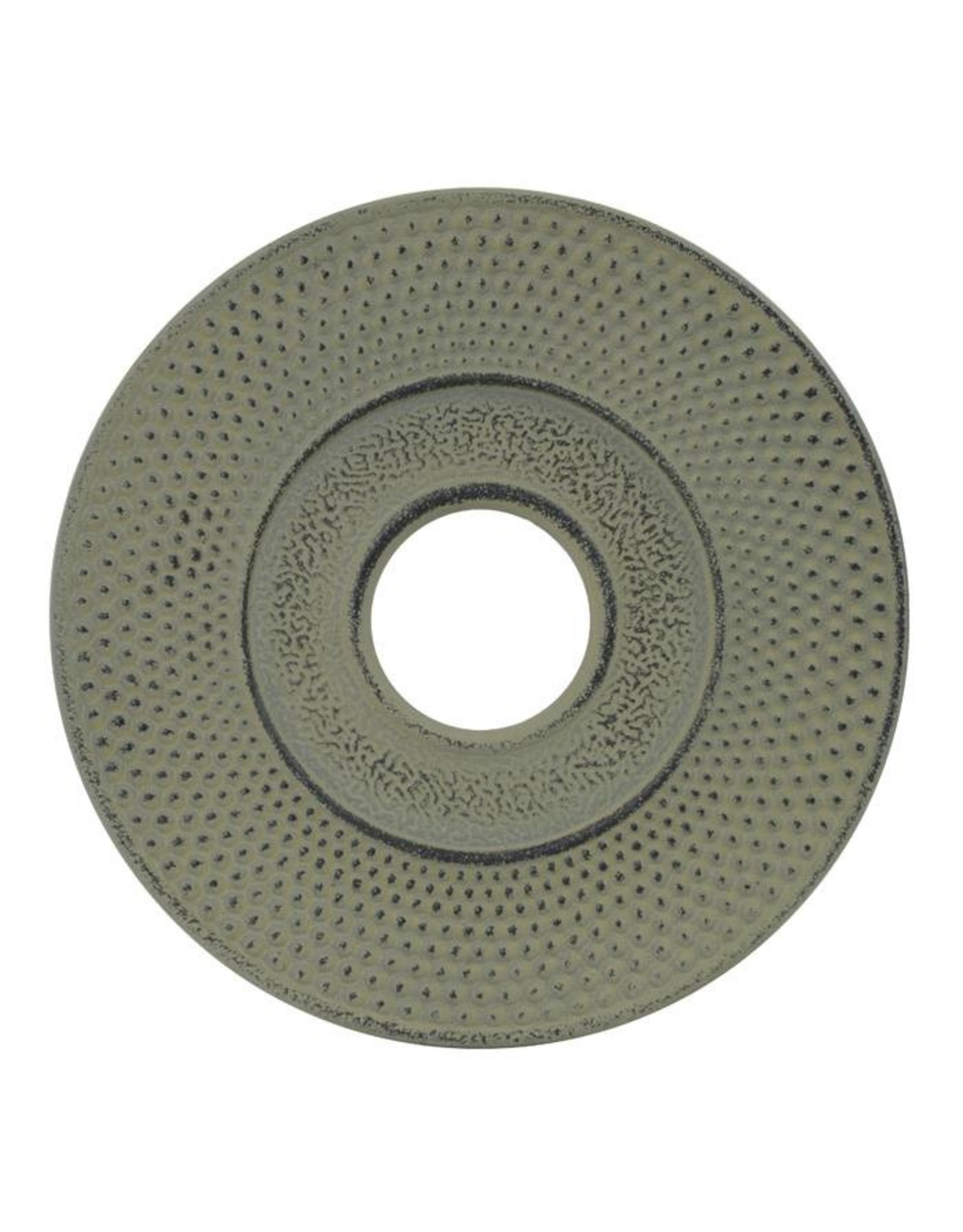 Teaclassix Ronde gietijzeren onderzetter voor de gietijzeren theepotten van Teaclassix, 14cm, grijsgroen