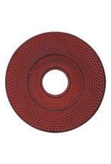 Teaclassix Ronde gietijzeren onderzetter voor de gietijzeren theepotten van Teaclassix, 14cm, Japans rood