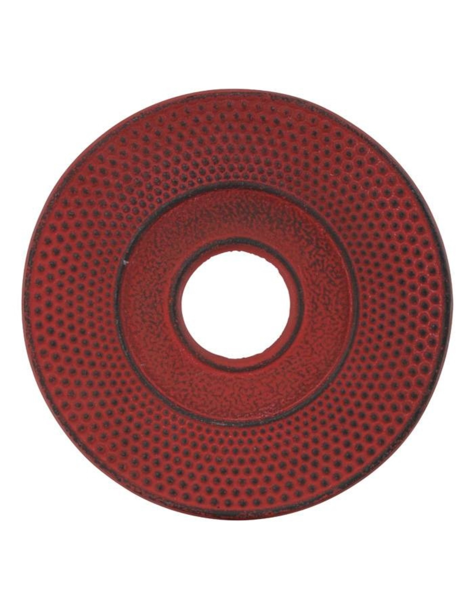 Teaclassix Ronde gietijzeren onderzetter voor de gietijzeren theepotten van Teaclassix, 14cm, Japans rood