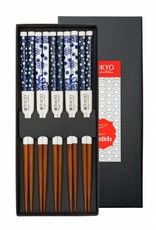 Tokyo Design Studio Kitchen FZ Chopstick Set/5 blauw Flowers B-1220X 1/8
