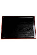 Tokyo Design Studio ABS Lacquerware schaal 39x29cm zwart/rood