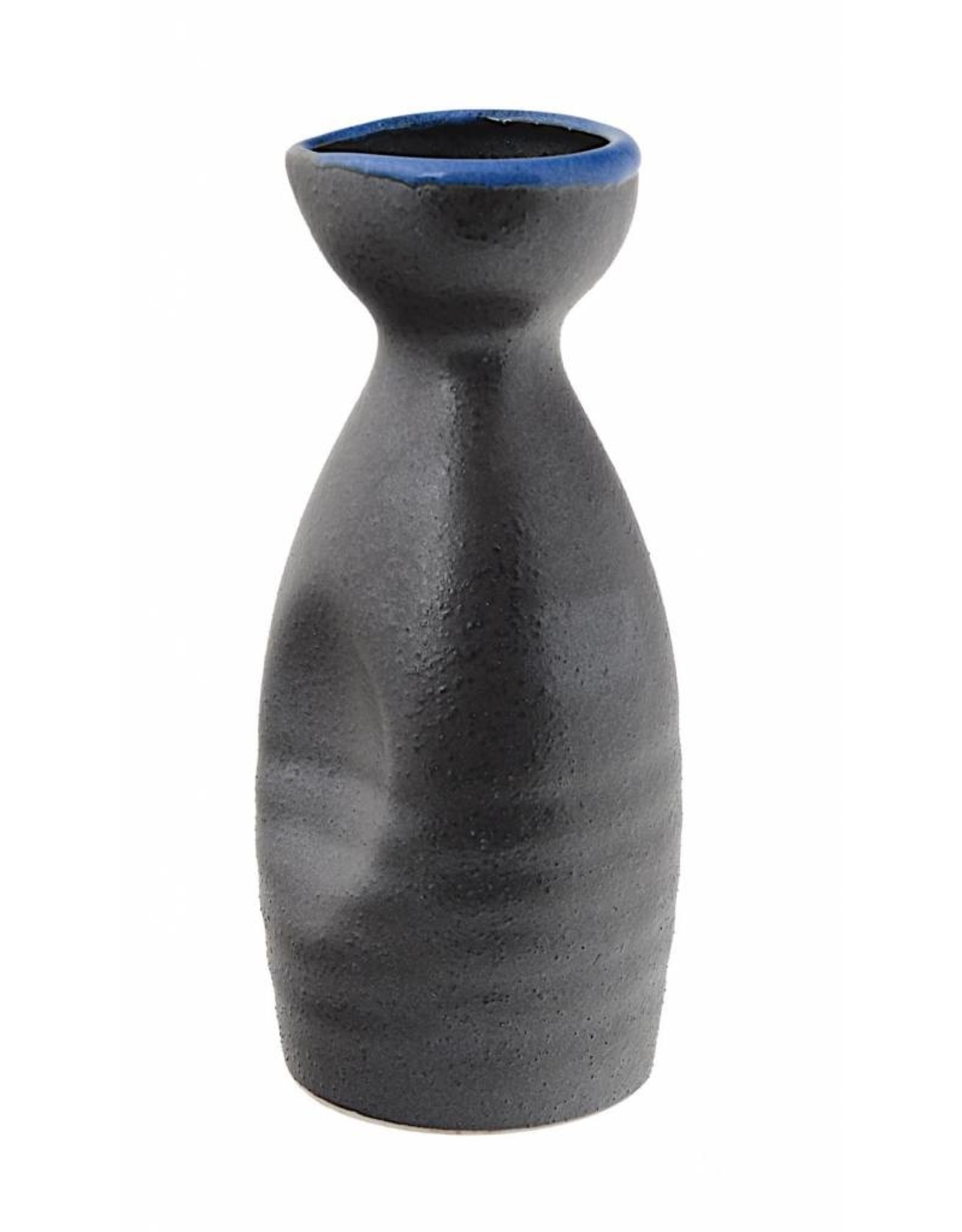 Tokyo Design Studio Sake fles in aardewerk 140ml zwart/blauw