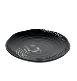 Tokyo Design Studio Black Maru round Plate 22x3cm
