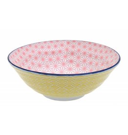 Tokyo Design Studio Star/Wave noodle kom 21x7.8cm roze/geel