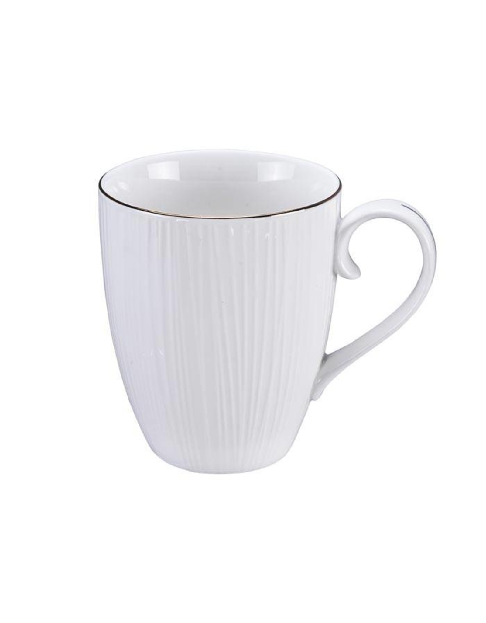 Tokyo Design Studio Nippon White mug met gouden biesje 8.5x10.2cm Lines