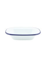 Stylepoint Enamel baking dish with blue rim 16 cm