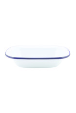 Stylepoint Emaille ovenschaal met blauwe rand 18 cm