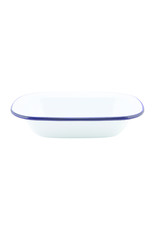 Stylepoint Enamel baking dish with blue rim 18 cm