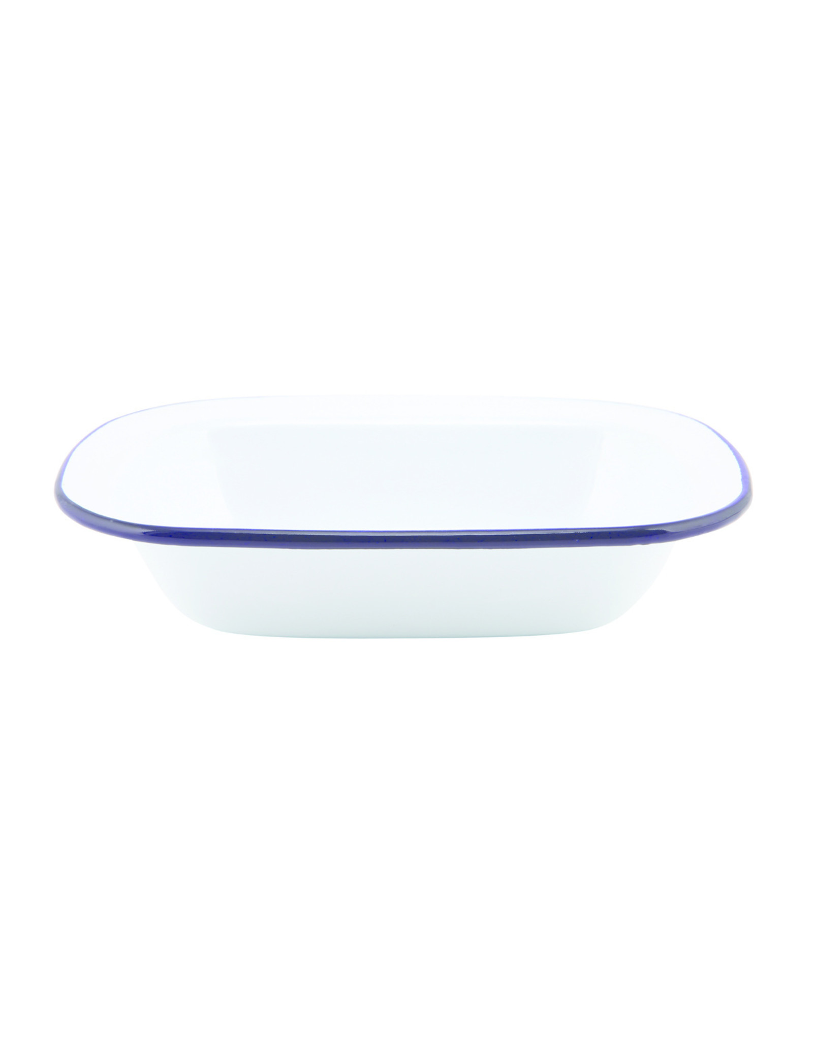 Stylepoint Enamel baking dish with blue rim 18 cm