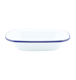 Stylepoint Emaille ovenschaal met blauwe rand 18 cm