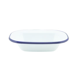 Stylepoint Enamel baking dish with blue rim 20 cm