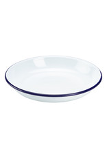 Stylepoint Enamel pasta plate with blue rim 20 cm