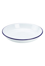 Stylepoint Enamel pasta plate with blue rim 22 cm