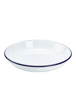 Stylepoint Enamel pasta plate with blue rim 24 cm