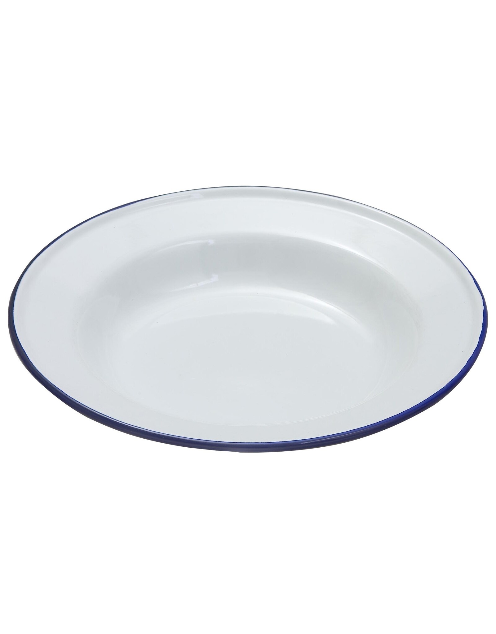 Stylepoint Enamel deep plate with blue rim 24 cm