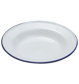Stylepoint Enamel deep plate with blue rim 24 cm