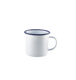 Stylepoint Enamel mug with blue rim 568 ml