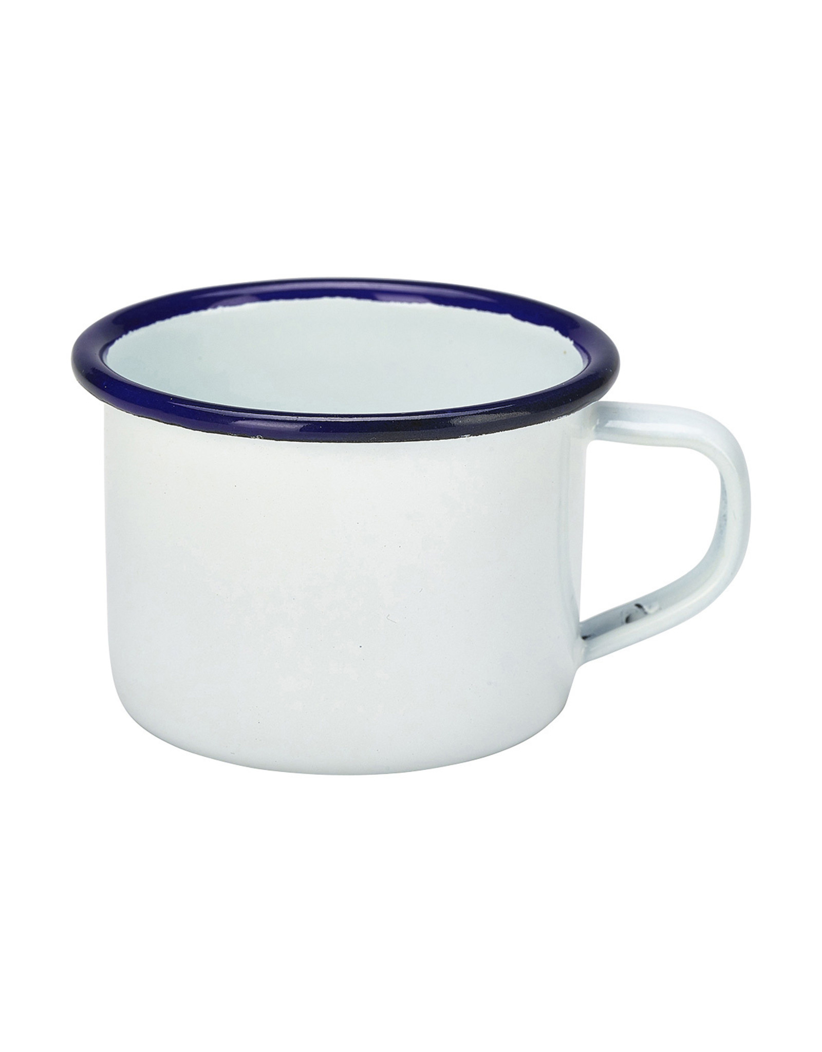 Stylepoint Enamel mini mug with blue rim 120 ml