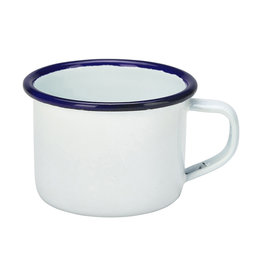 Stylepoint Enamel mini mug with blue rim 120 ml