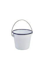 Stylepoint Emaille buffetemmer m/blauwe rand 10 cm