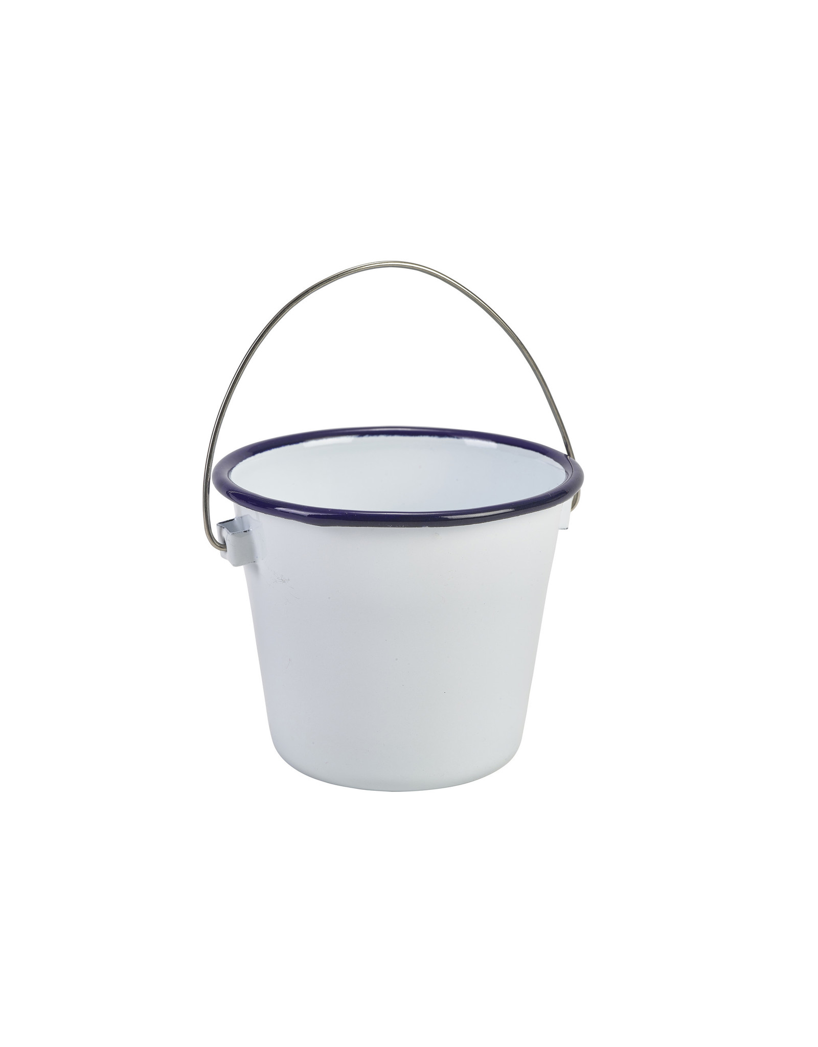 Stylepoint Enamel buffet bucket w/blue rim 10 cm