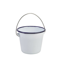 Stylepoint Enamel buffet bucket w/blue rim 10 cm
