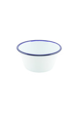 Stylepoint Emaille ovenschaal rond met blauwe rand 12 cm