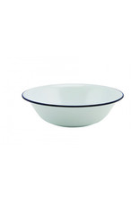 Stylepoint Enamel bowl with blue rim 16 cm