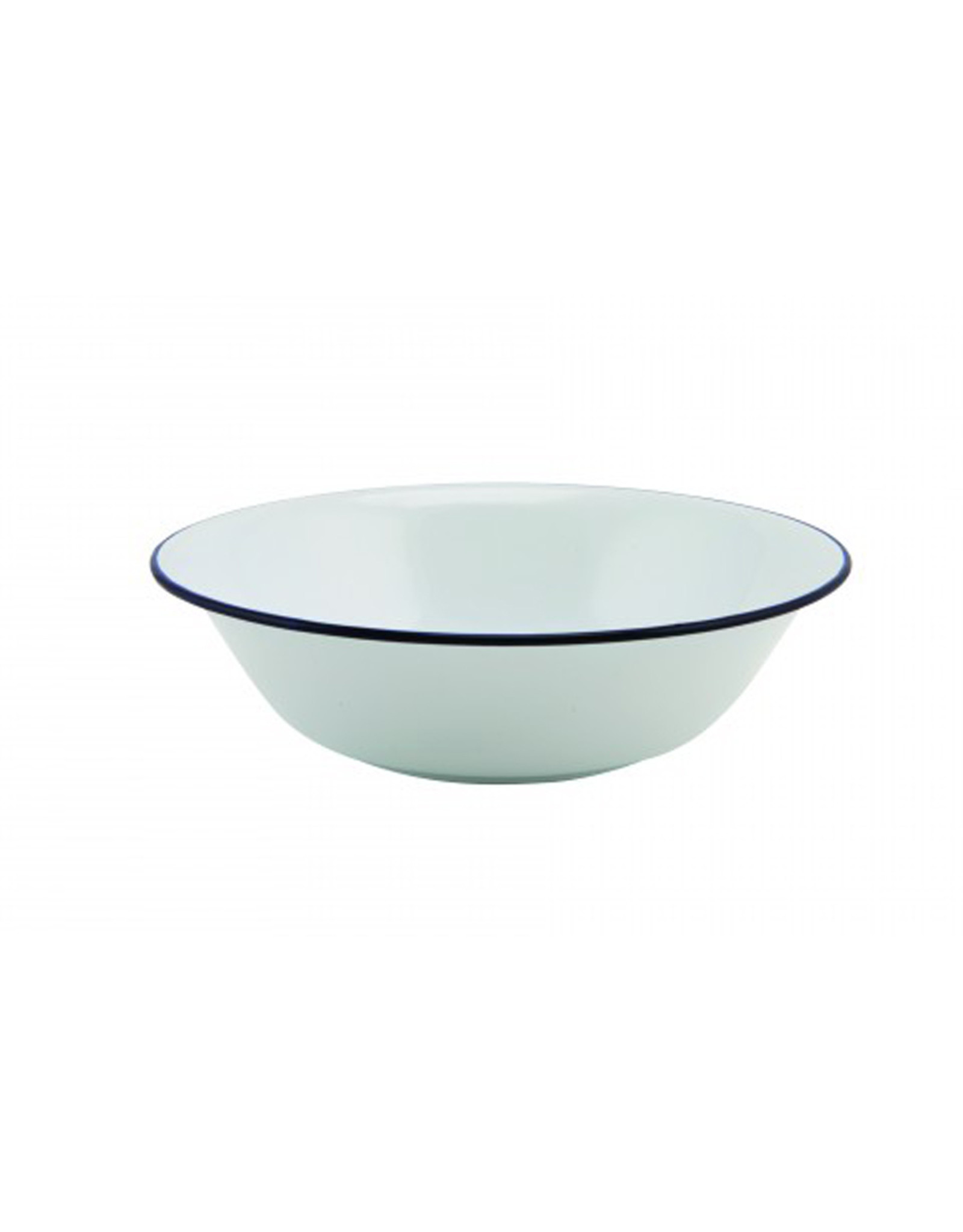 Stylepoint Enamel bowl with blue rim 16 cm