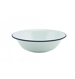 Stylepoint Enamel bowl with blue rim 16 cm